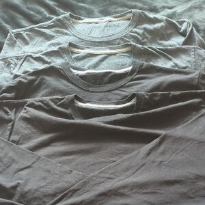 Russell Athletic Long Sleeve Black and Gray Tees